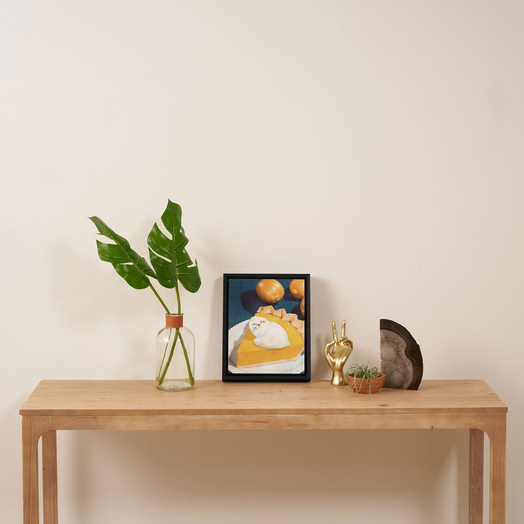 Lemon Meow Pie - Cat Meringue Framed Canvas Print Gallery Image 4