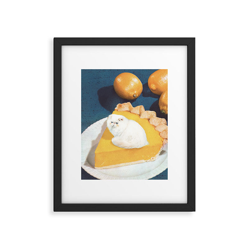 Lemon Meow Pie - Cat Meringue Framed Art Print Gallery Image 6