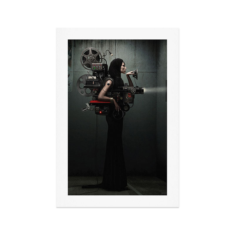 Madame Cinematic - Movie Projection Art Print Gallery Image 1
