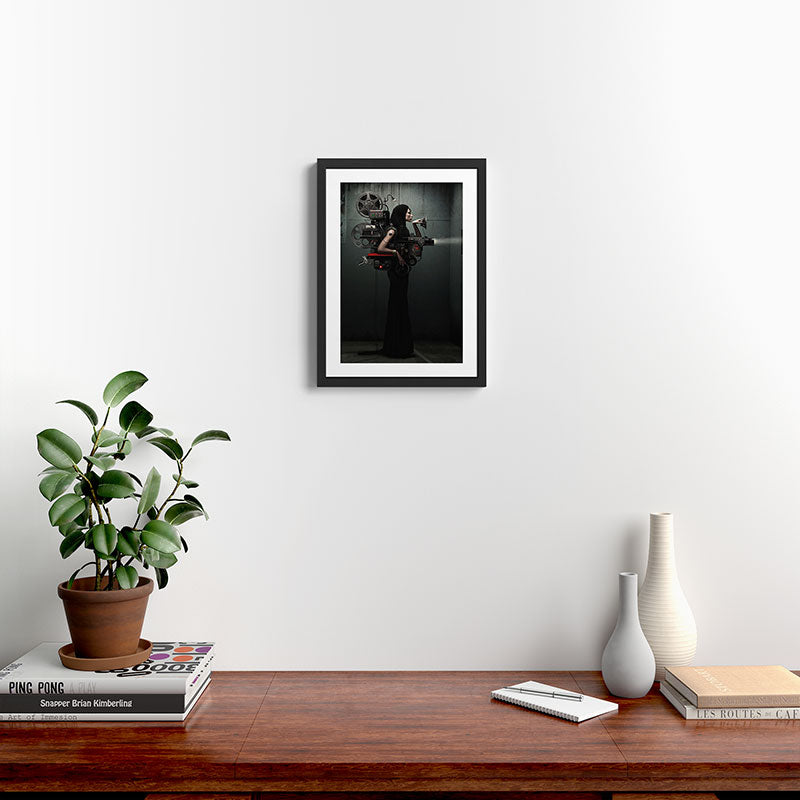 Madame Cinematic - Movie Projection Framed Art Print Gallery Image 2