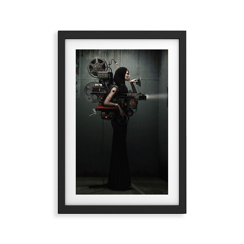 Madame Cinematic - Movie Projection Framed Art Print Gallery Image 2