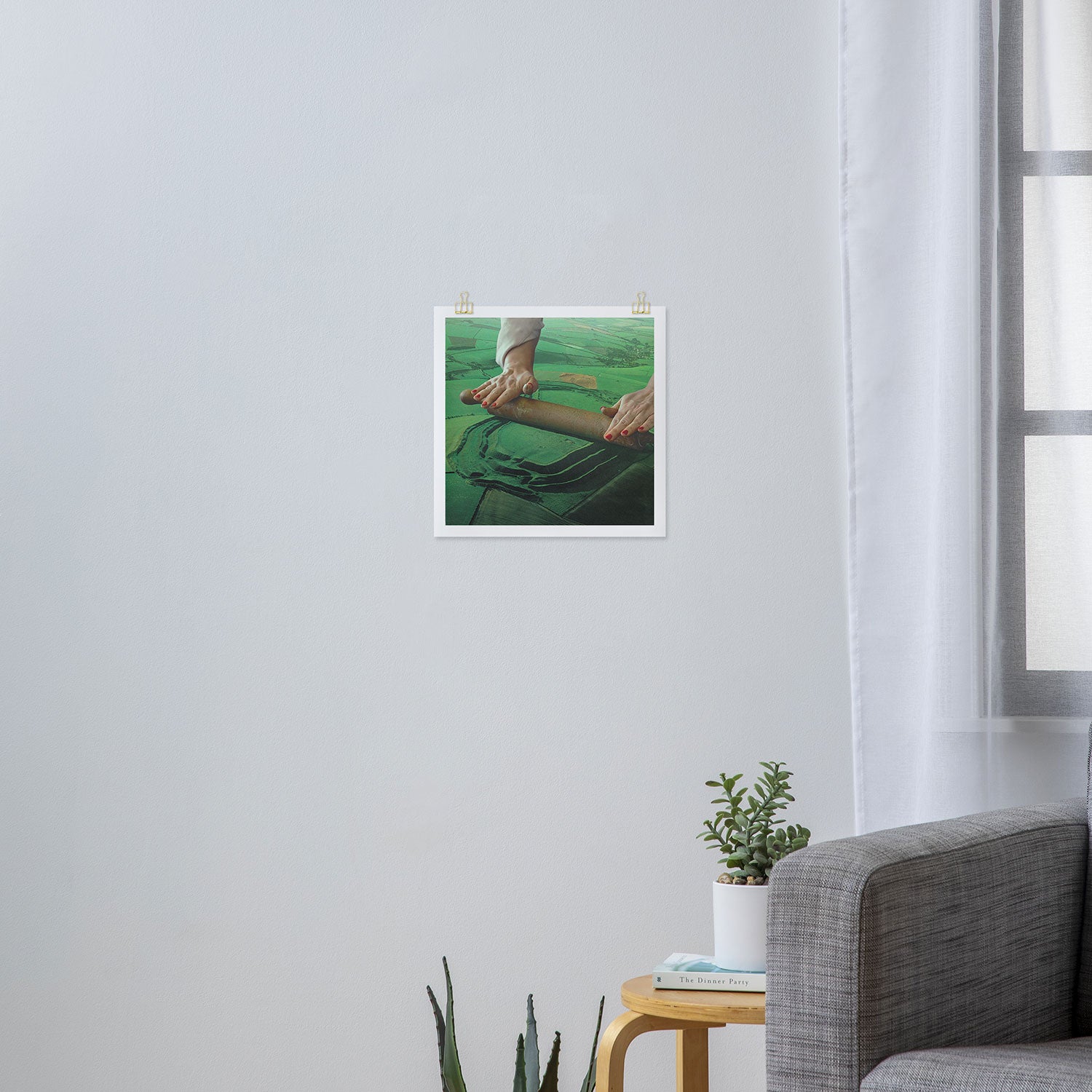 Meadows Roller - Landscape rolling Pin Art Print Gallery Image 3