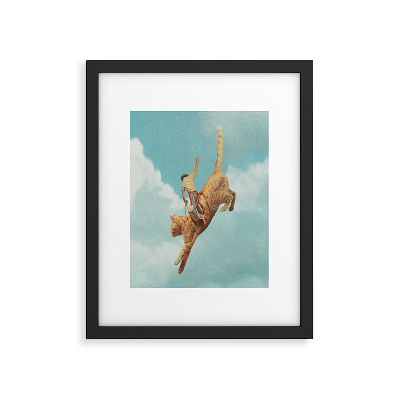 Meehaw - Rodeo Cat Bronc Framed Art Print Gallery Image 6