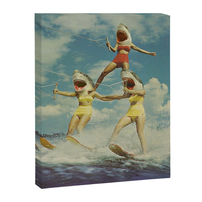 On Evil Beach - Shark Attack Canvas Print Gallery Image 1