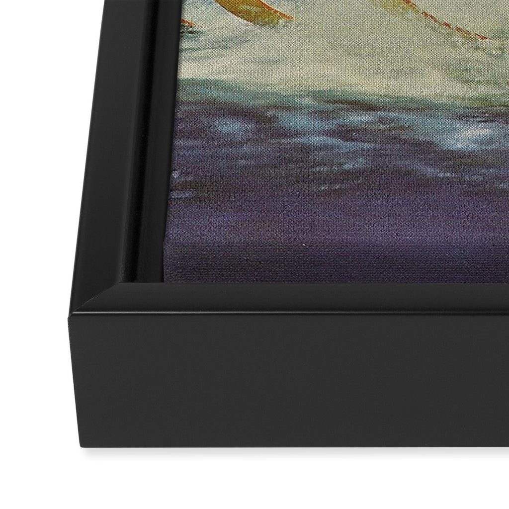 On Evil Beach - Shark Attack Framed Canvas Print Gallery Image 3