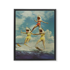 On Evil Beach - Shark Attack Framed Canvas Print Gallery Image 8