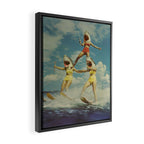 On Evil Beach - Shark Attack Framed Canvas Print Gallery Image 2