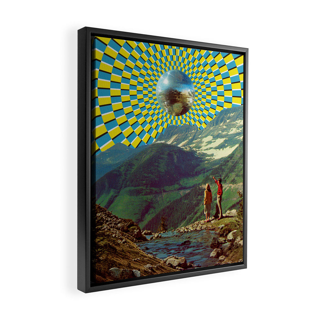 Peak Disco Boogie v2 Framed Canvas Print Gallery Image 2