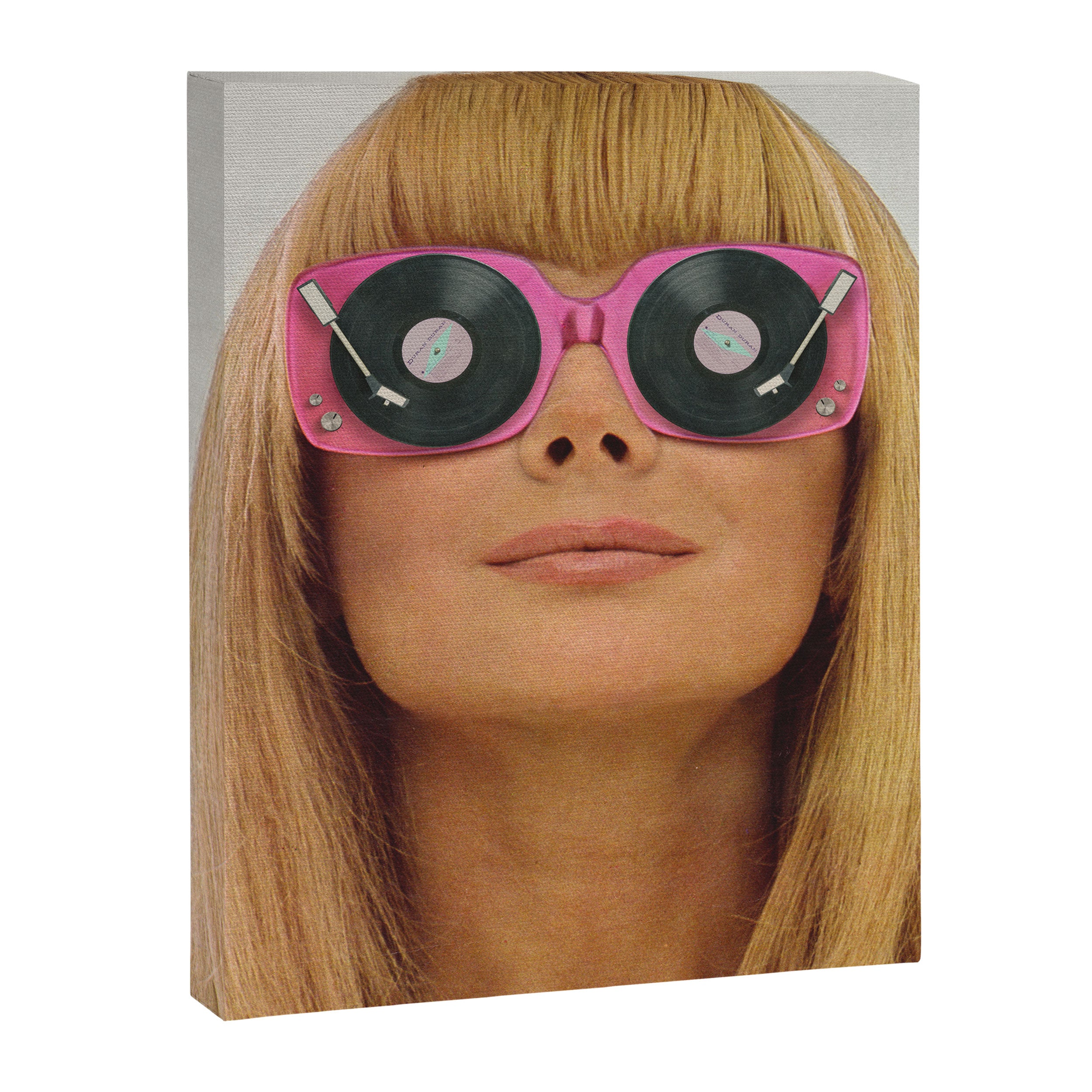 Pink Vinyl Sun Glasses - Vinyl Shades  Canvas Print Gallery Image 6