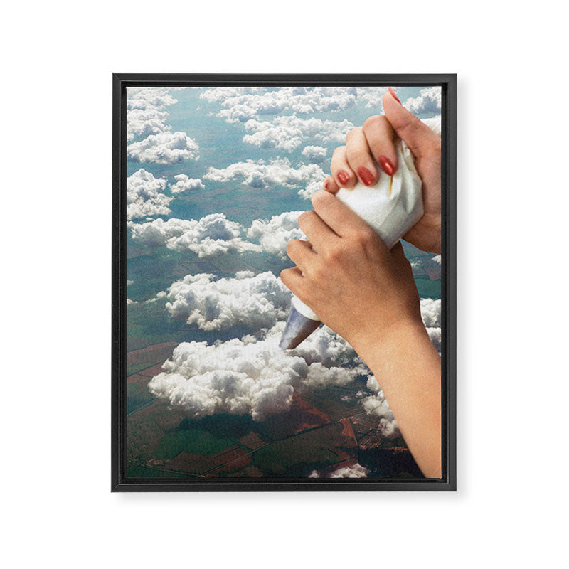 Piping Clouds II - Whipped Cream Framed Canvas Print Gallery Image 6