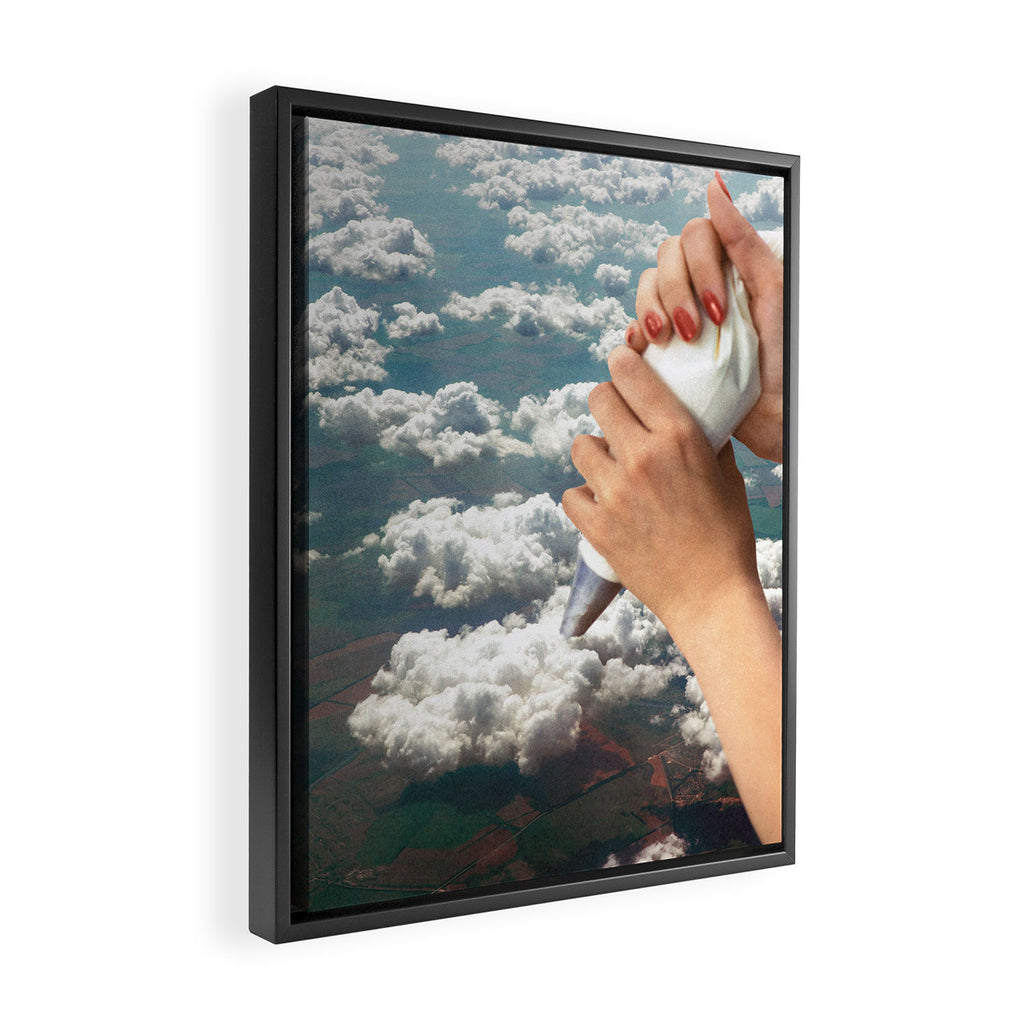 Piping Clouds II - Whipped Cream Framed Canvas Print Gallery Image 2