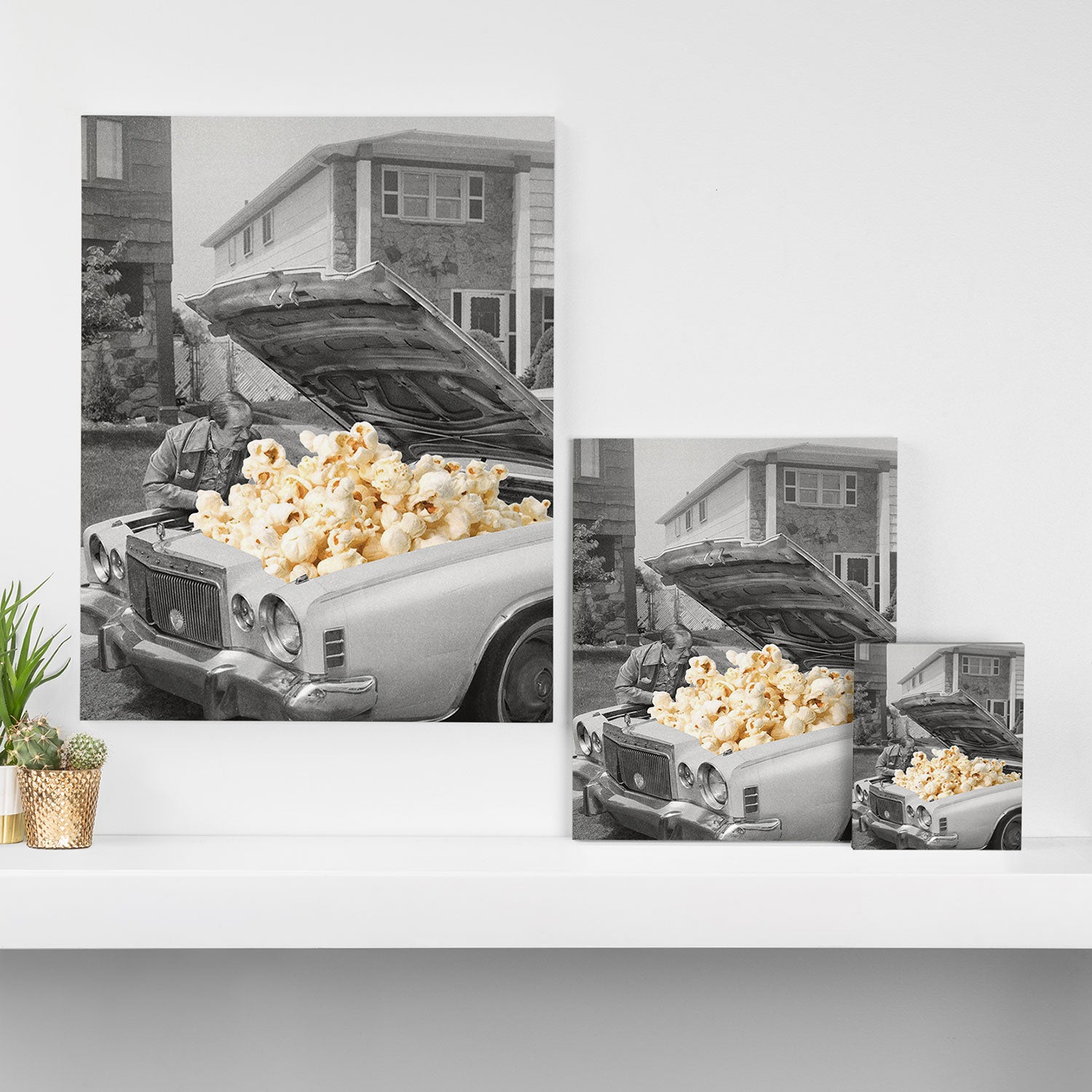 Pop the hood - Popcorn Car II Canvas Print Gallery Image 3