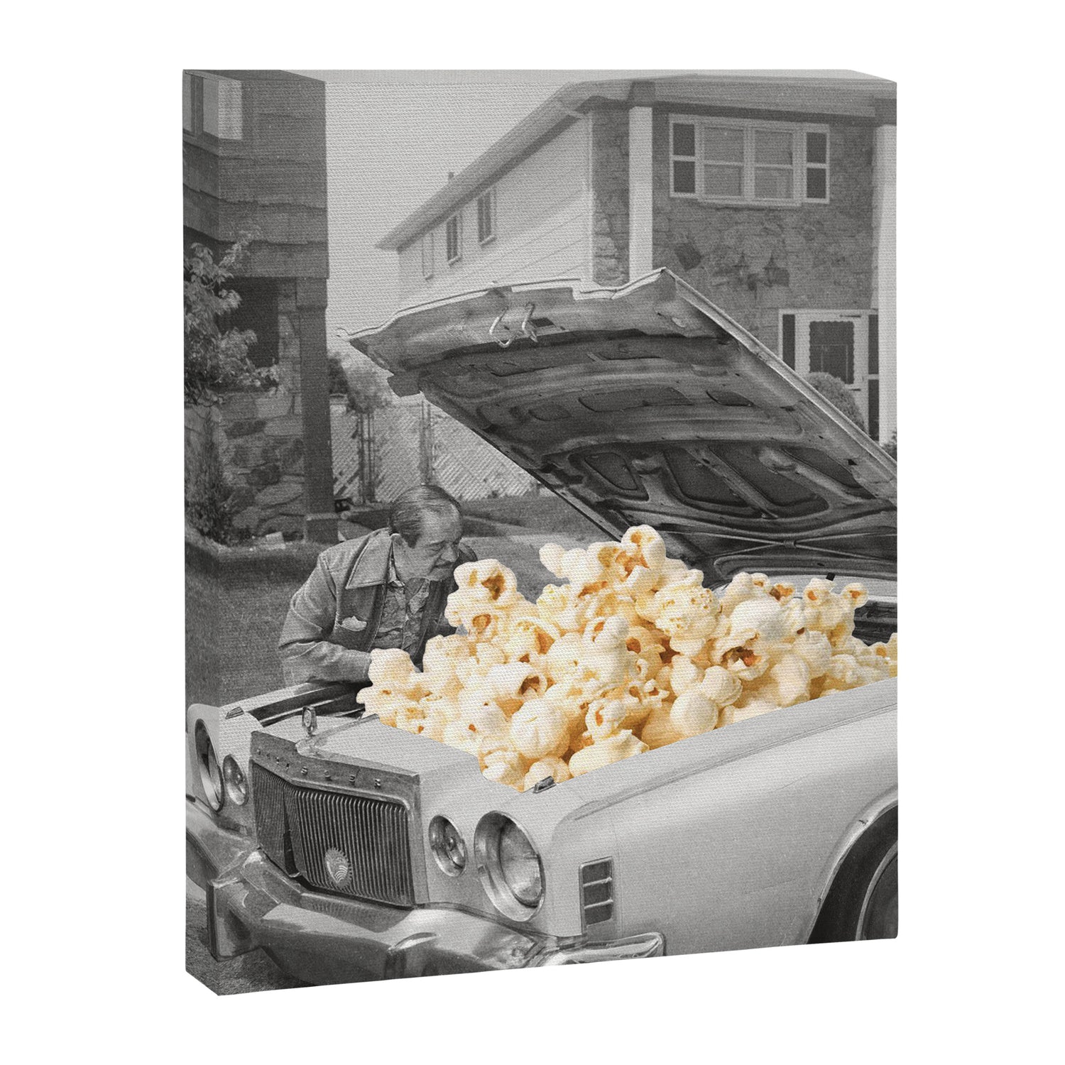 Pop the hood - Popcorn Car II Canvas Print Gallery Image 3