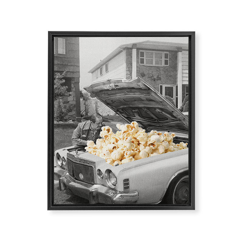 Pop the hood - Popcorn Car II Framed Canvas Print Gallery Image 6