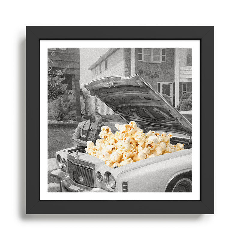 Pop the hood - Popcorn Car Framed Art Print Gallery Image 1
