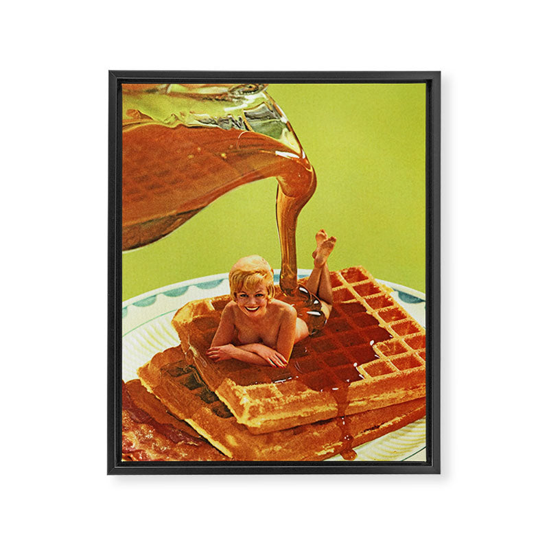 Pour some syrup on me - Breakfast Waffles Framed Canvas Print Gallery Image 6