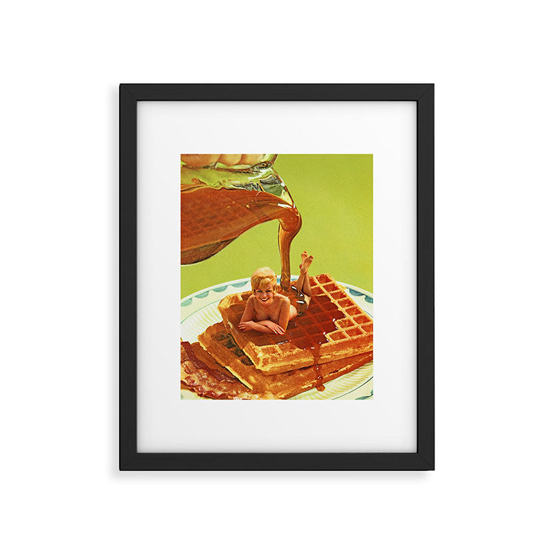 Pour some syrup on me - Breakfast Waffles Framed Art Print Gallery Image 5