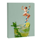 Retro Mojito Cocktail Canvas Print Gallery Image 8