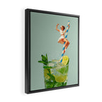 Retro Mojito Cocktail Framed Canvas Print Gallery Image 2