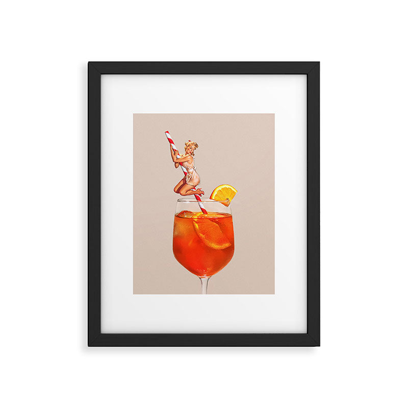 Retro Spritz Cocktail Framed Art Print Gallery Image 4