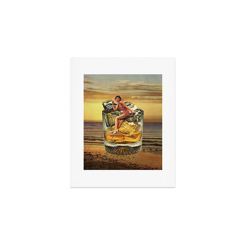 Roxanne on the rocks - Whiskey sunset Art Print Gallery Image 1