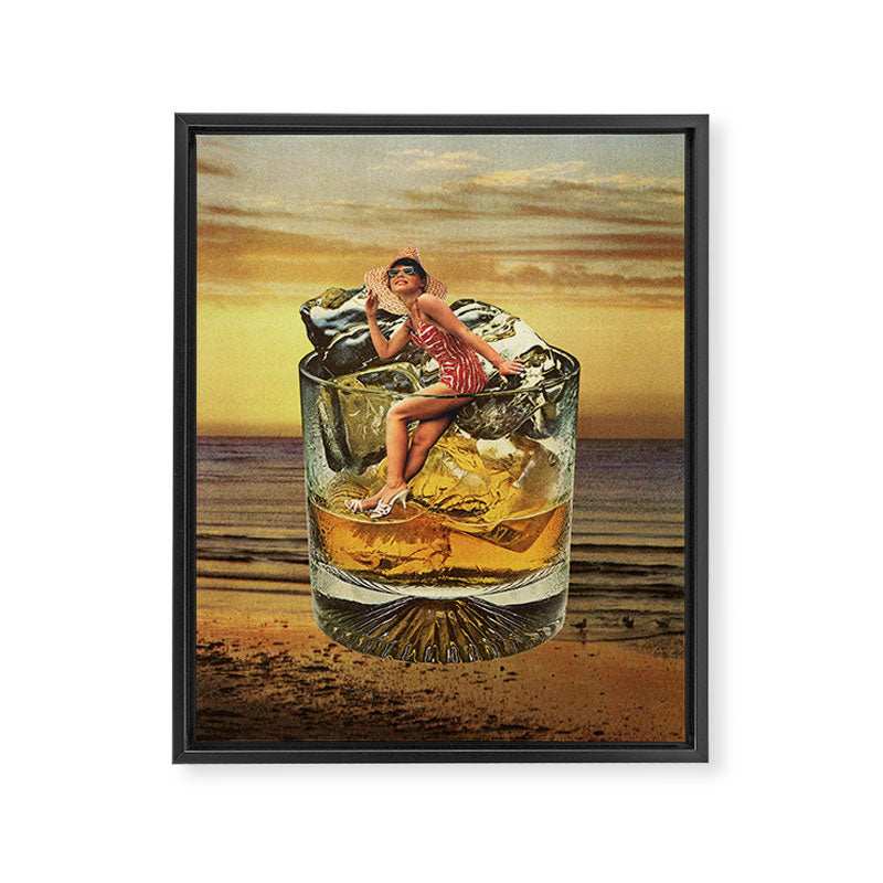 Roxanne on the rocks - Whiskey sunset Framed Canvas Print Gallery Image 8