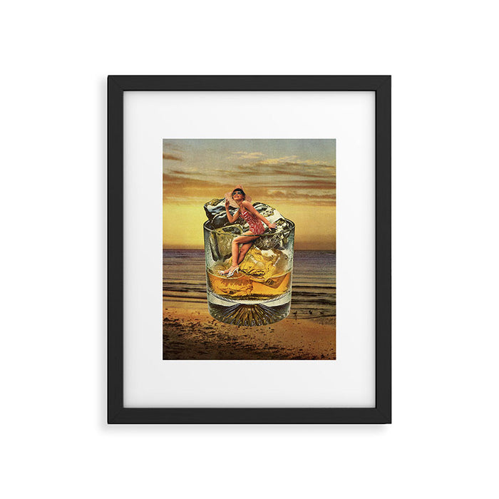 Roxanne on the rocks - Whiskey sunset Framed Art Print Gallery Image 1
