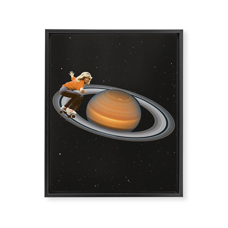 Saturn Skating - Skateboard Framed Canvas Print Gallery Image 8