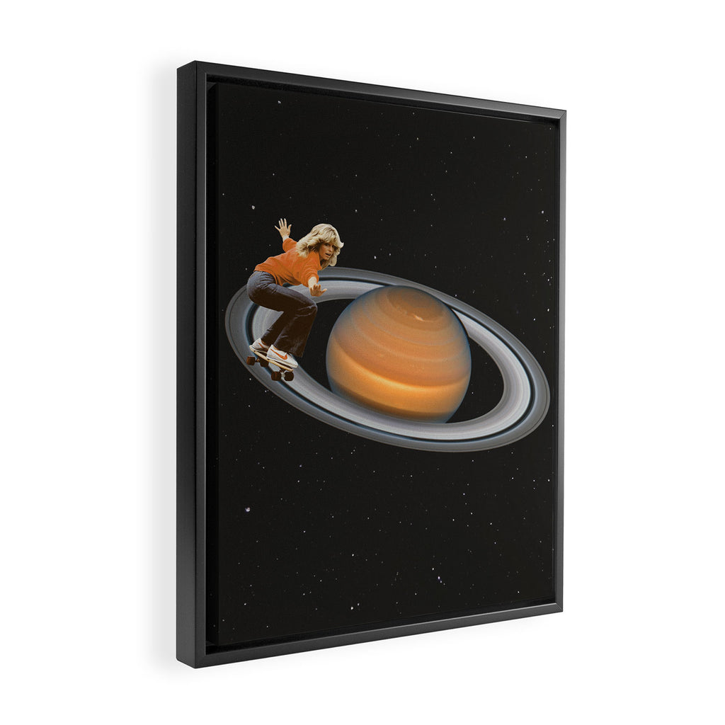 Saturn Skating - Skateboard Framed Canvas Print Gallery Image 2