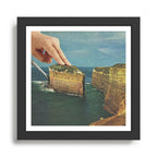 Serving up cake by the seaside II - Cake slice Framed Art Print Gallery Image 1