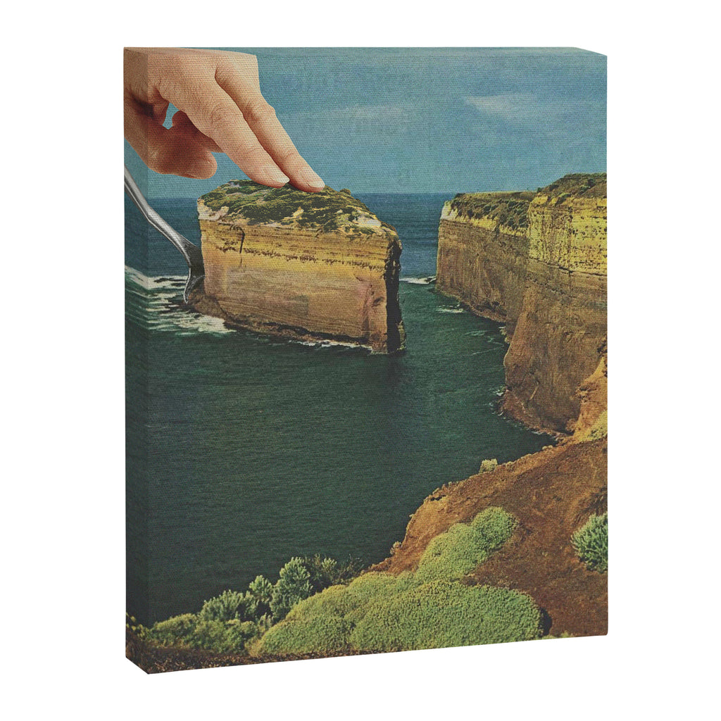 Serving up cake by the seaside - Cake slice Canvas Print Gallery Image 8