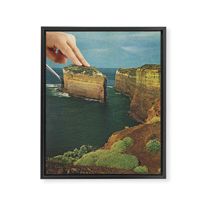 Serving up cake by the seaside - Cake slice Framed Canvas Print Gallery Image 8