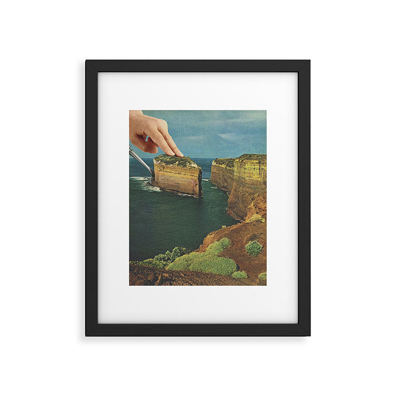 Serving up cake by the seaside - Cake slice Framed Art Print Gallery Image 4