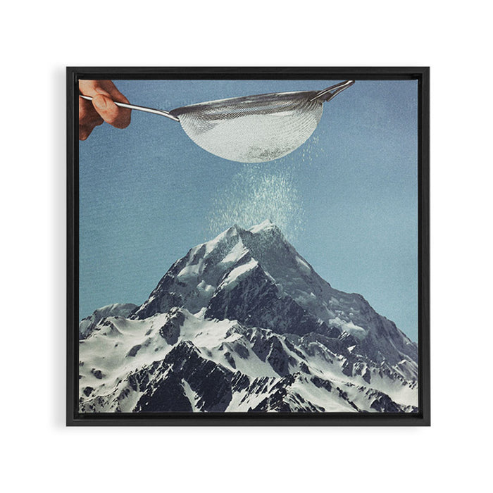 Sifted Summit II - Snow Sugar on Mountain Peak Framed Canvas Print Gallery Image 1