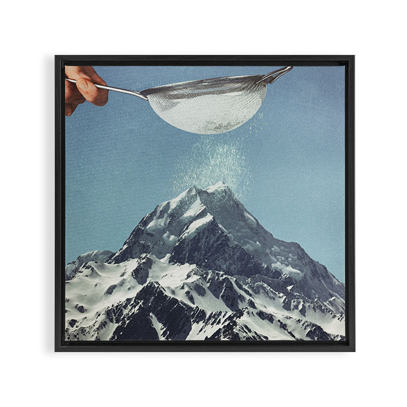 Sifted Summit II - Snow Sugar on Mountain Peak Framed Canvas Print Gallery Image 3