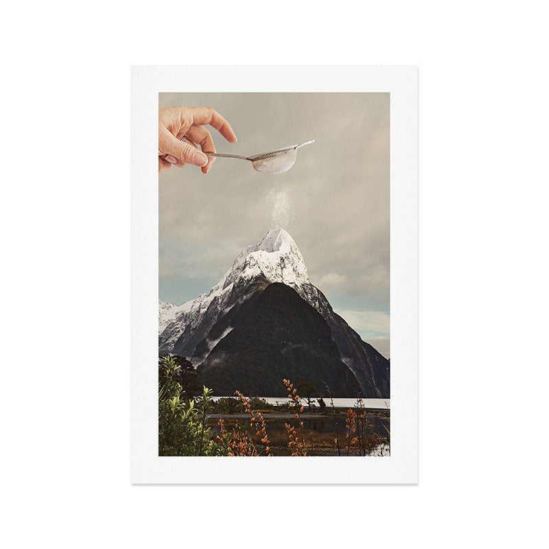 Sifted Summit - MP Snow Sugar on Mountain Peak Art Print Gallery Image 1