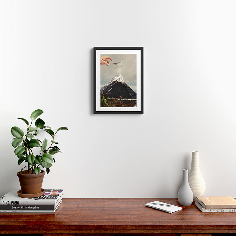 Sifted Summit - MP Snow Sugar on Mountain Peak Framed Art Print Gallery Image 2