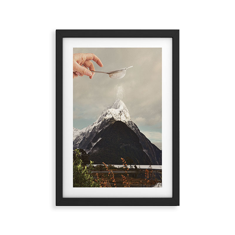 Sifted Summit - MP Snow Sugar on Mountain Peak Framed Art Print Gallery Image 3