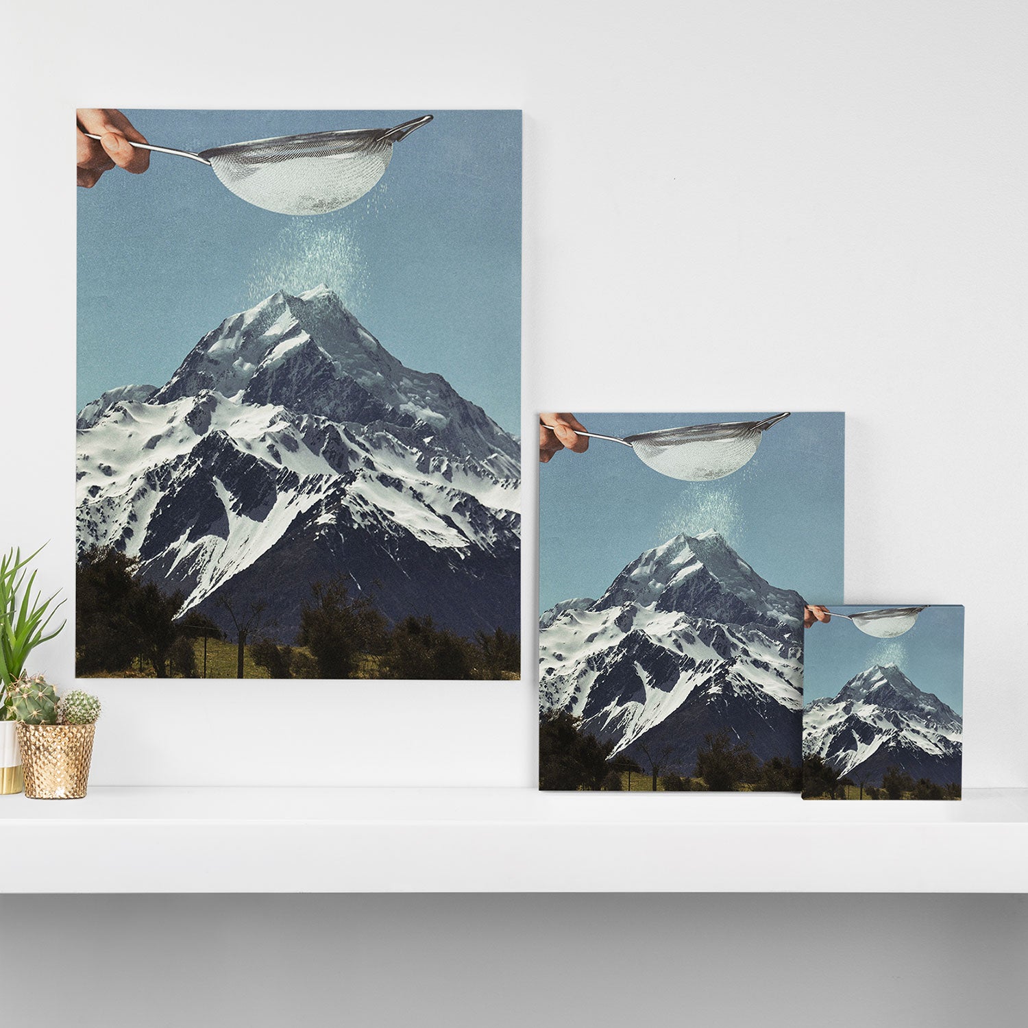 Sifted Summit - Snow Sugar on Mountain Peak Canvas Print Gallery Image 3