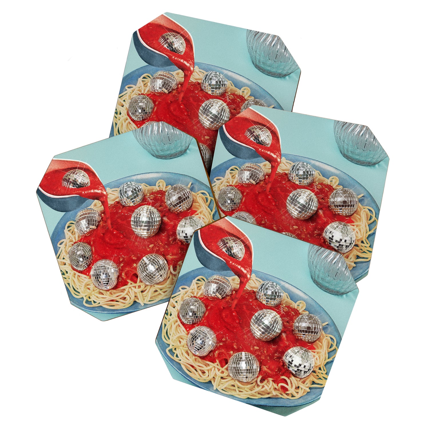 Spaghetti Disco balls  Coaster Gallery Image 1