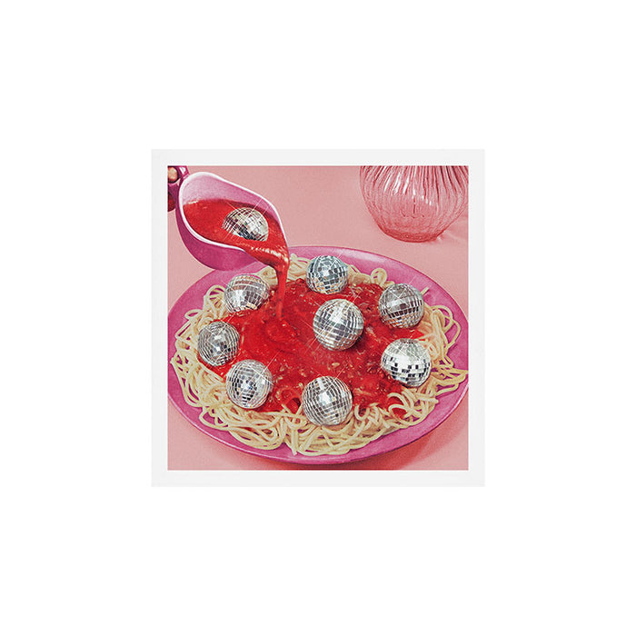 Spaghetti Disco Balls - Pink and Red Art Print Gallery Image 1