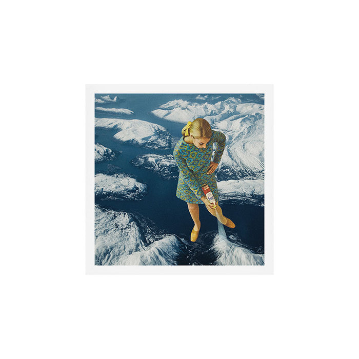 Spraying snow on the mountains Art Print Gallery Image 1