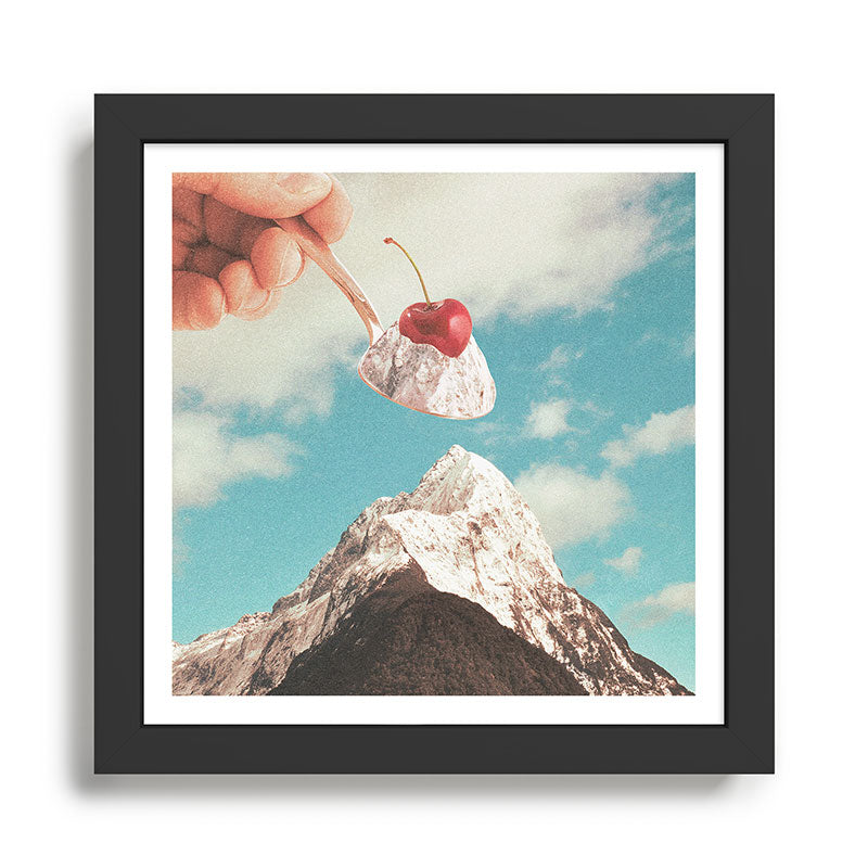 Sundae Summit II - Cherry Ice cream Mountain Peak Framed Art Print Gallery Image 1