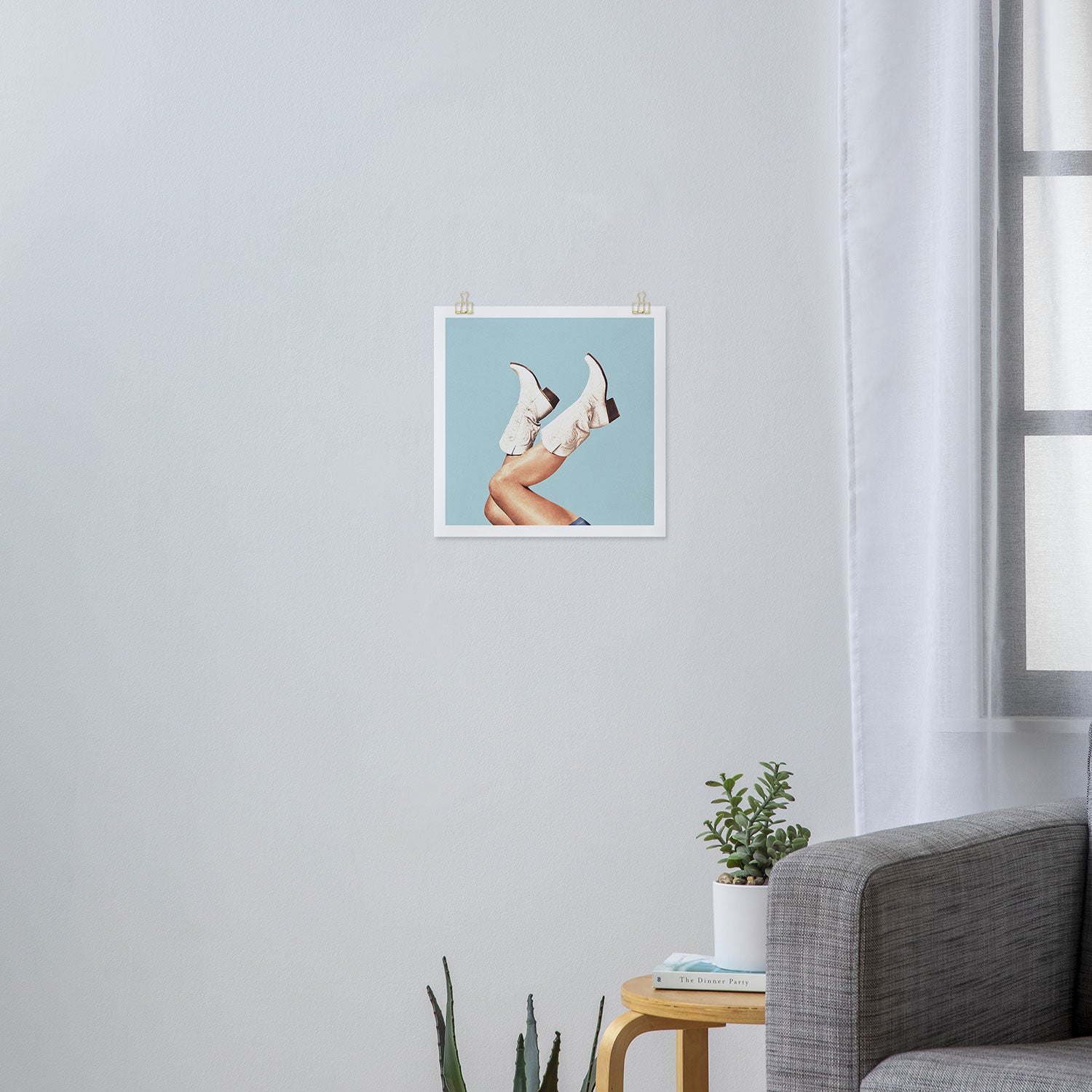 These Boots - Blue Art Print Gallery Image 3