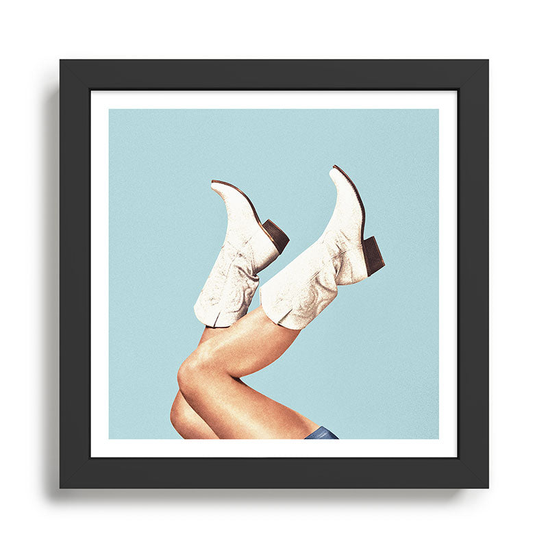 These Boots - Blue Framed Art Print Gallery Image 1