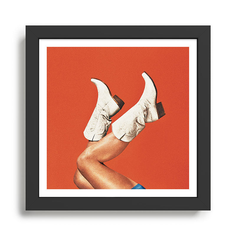 These Boots - Burnt Orange Framed Art Print Gallery Image 1