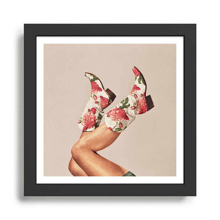 These Boots - Floral Framed Art Print Gallery Image 1