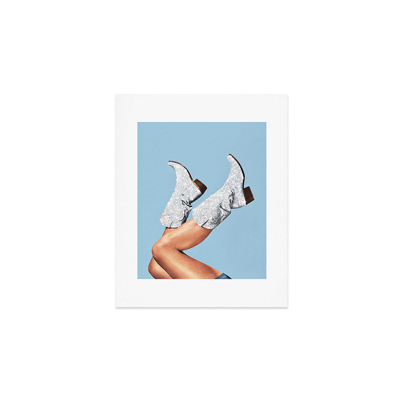 These Boots - Glitter Blue II Art Print Gallery Image 1