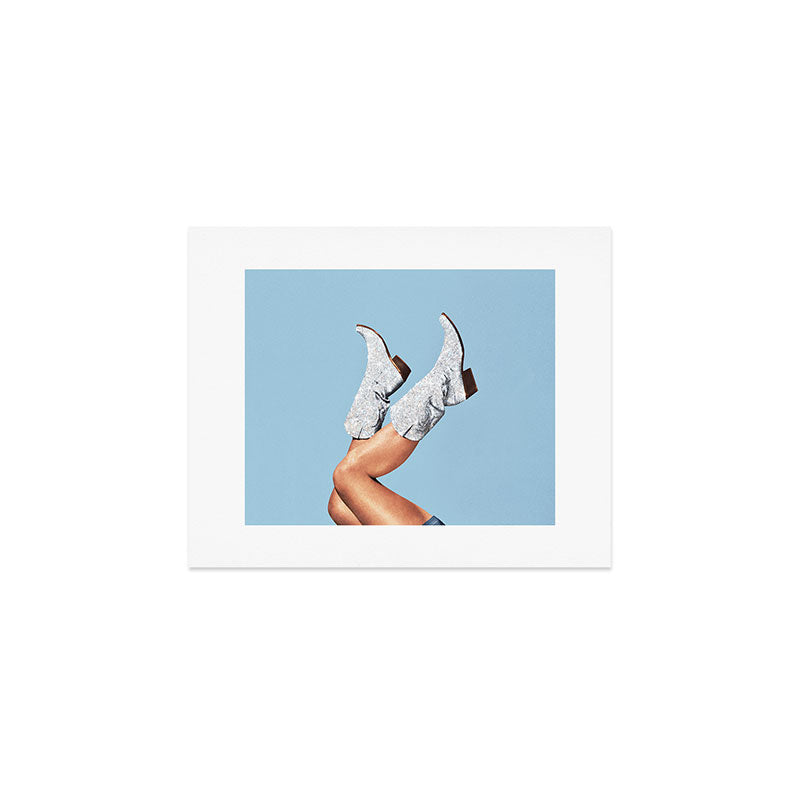 These Boots - Glitter Blue Landscape Art Print Gallery Image 1