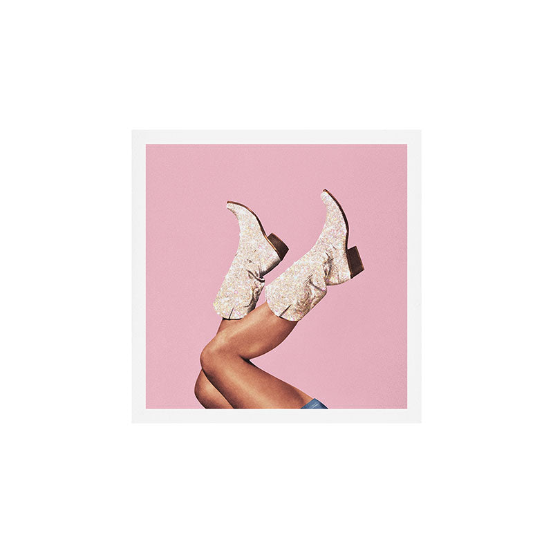 These Boots - Glitter Pink DL Art Print Gallery Image 1